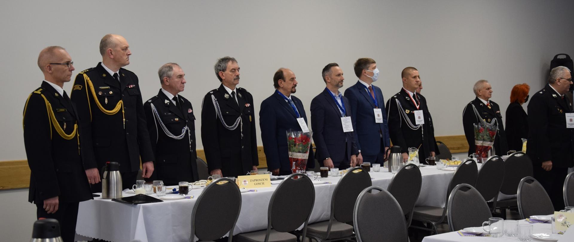 Zaproszeni goście V Zjazd Oddziału Powiatowego Związku Ochotniczych Straży Pożarnych RP w Wąbrzeźnie