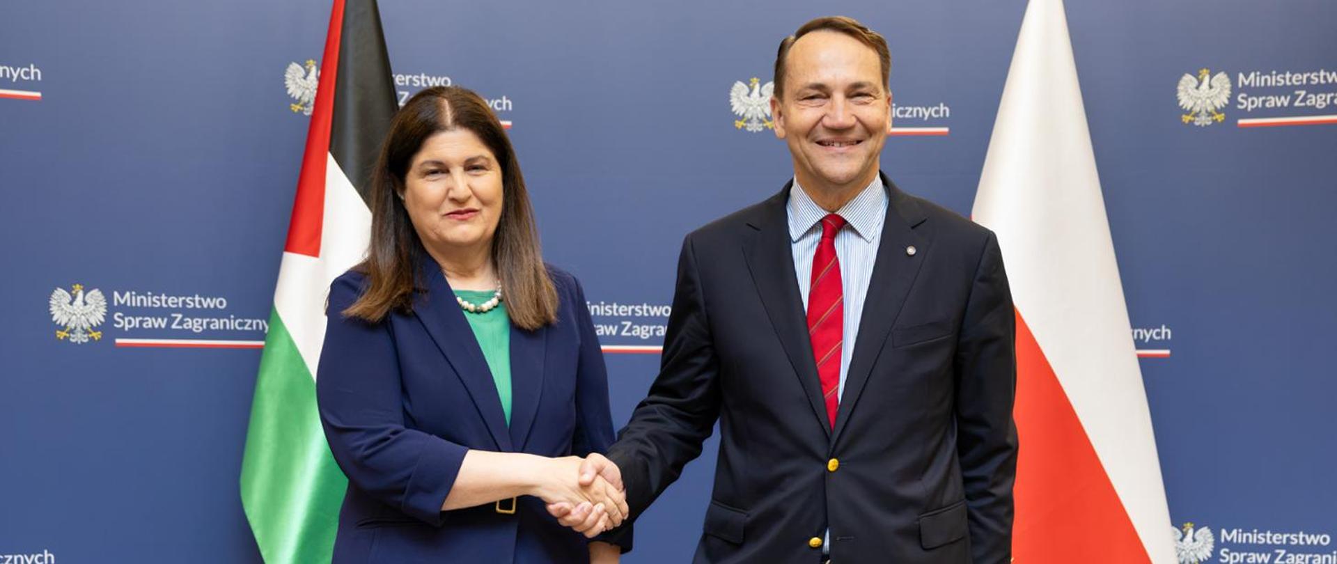 Meeting between top diplomats of Poland and Palestine