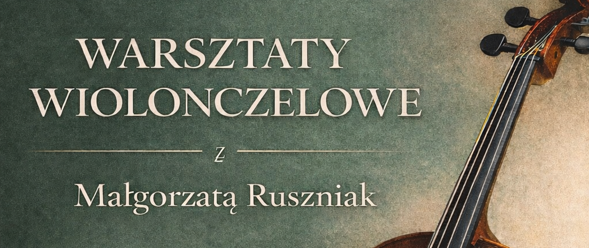 Zaproszenie na warsztaty wiolonczelowe w dniu 15 kwietnia