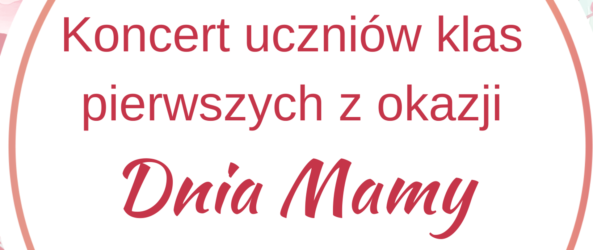 Plakat koncertu z grafiką róż na czerwonym tle