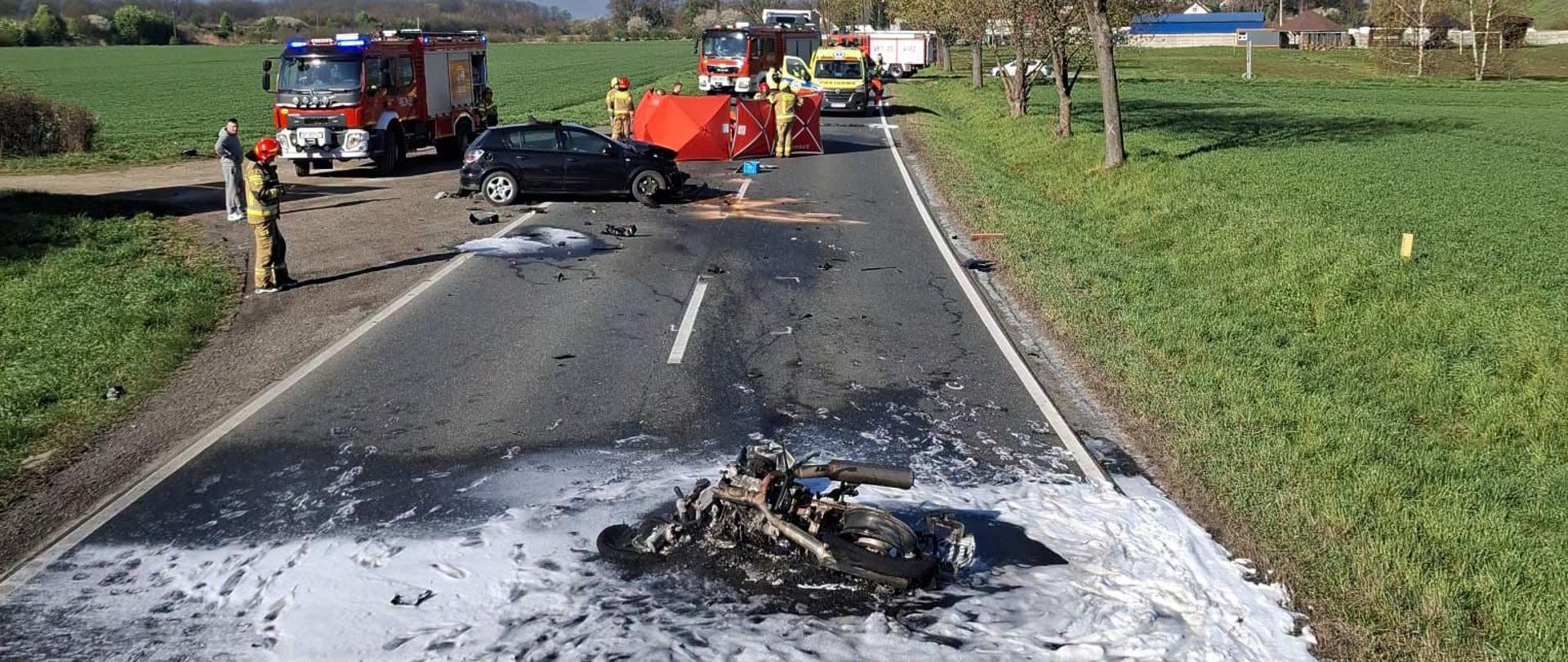 Tragiczny wypadek w miejscowości Ścibórz gmina Paczków powiat nyski