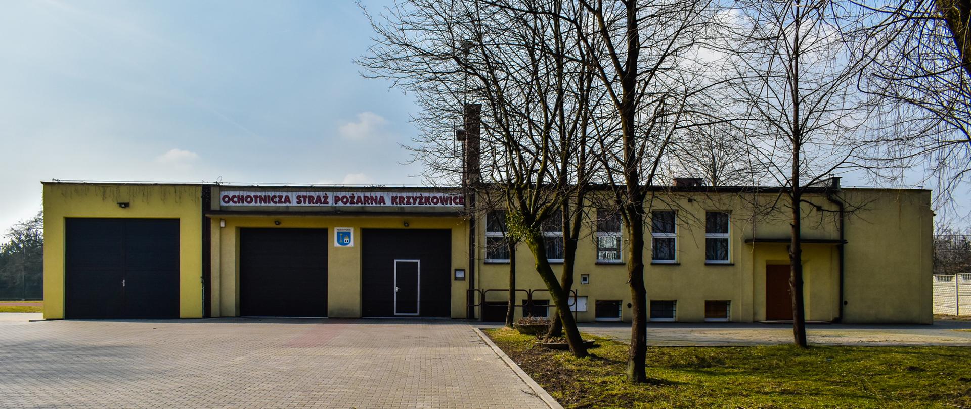 Zdjęcie prezentuje budynek jednostki OSP Krzyżkowice