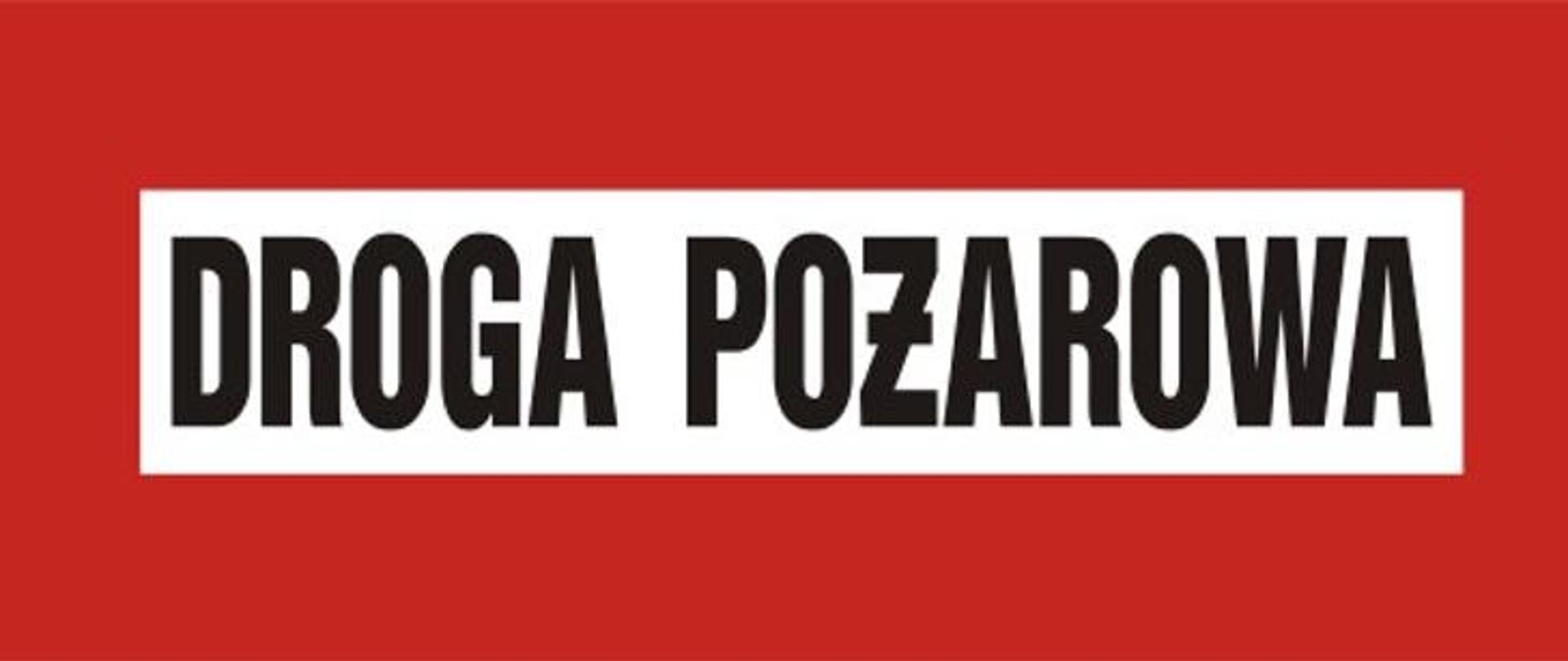 Znak droga pożarowa