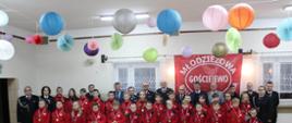 Pasowanie nowych członków Młodzieżowej Drużyny Pożarniczej OSP Gościejewo.