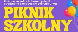 Plakat przedstawiający gry i zabawy dla uczniów i nauczycieli oraz rodziców 