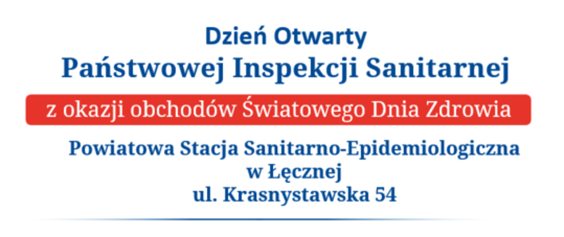 Plakat - Dzień otwarty Państwowej Inspekcji Sanitarnej