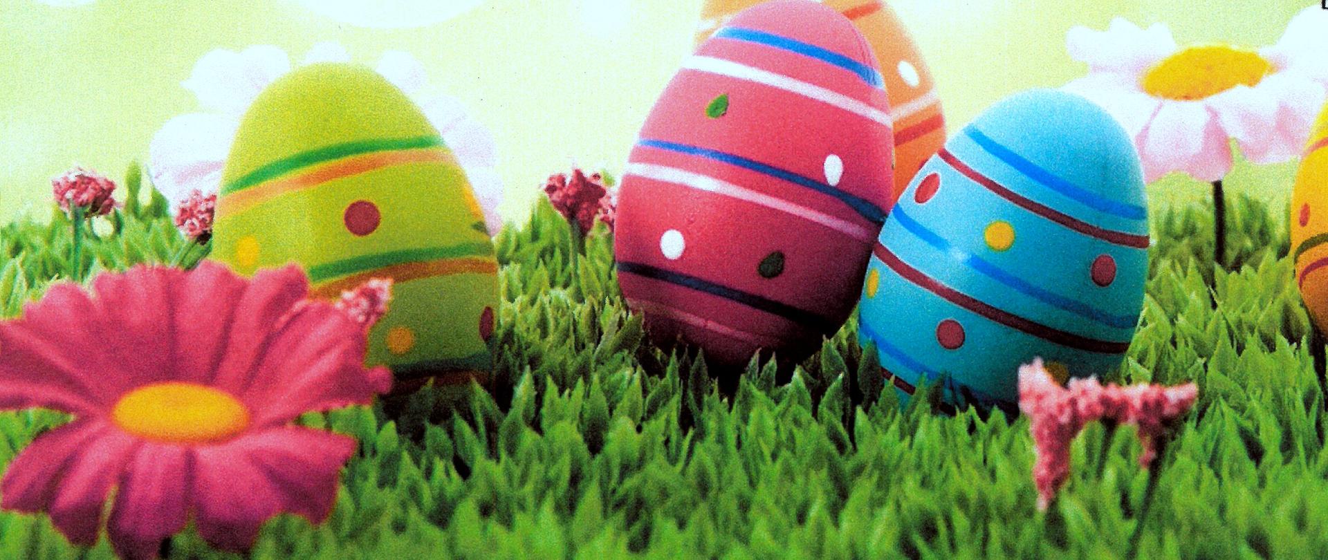 Grafika wielkanocna z życzeniami komendanta powiatowego