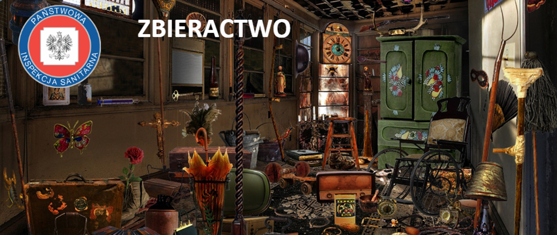 grafika przedstawia zagracony pokój