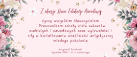 Życzenia dyrektora szkoły z okazji Dnia Edukacji Narodowej 2024