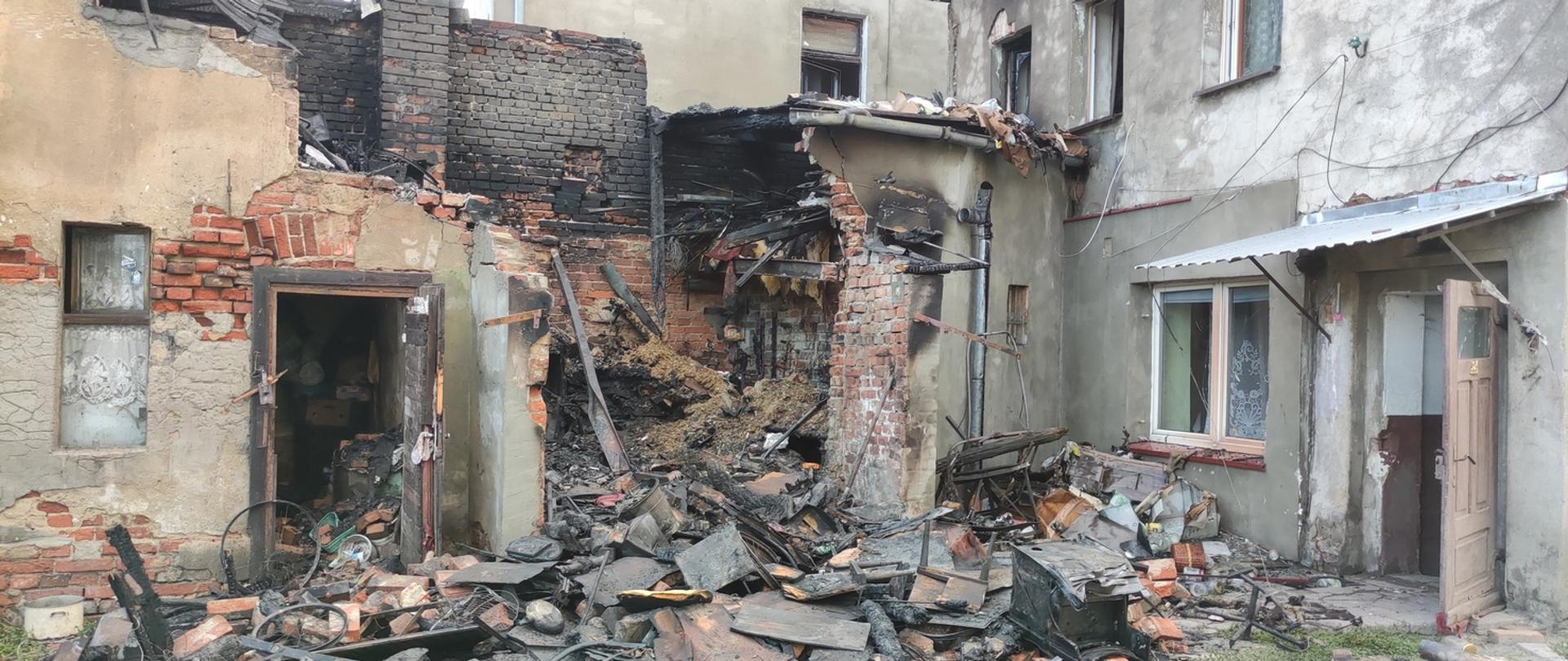 Wąsosz - pożar budynku gospodarczego