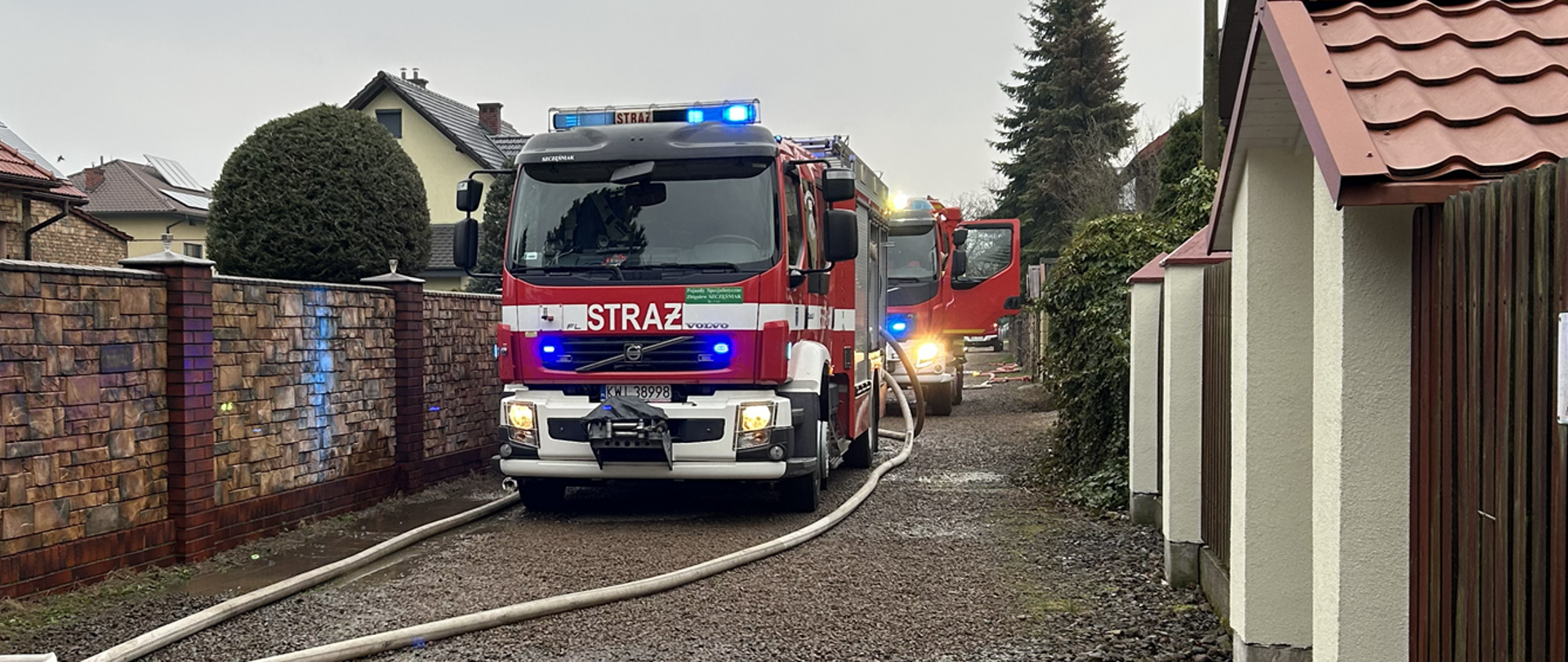 Pożar budynku jednorodzinnego w Śledziejowicach