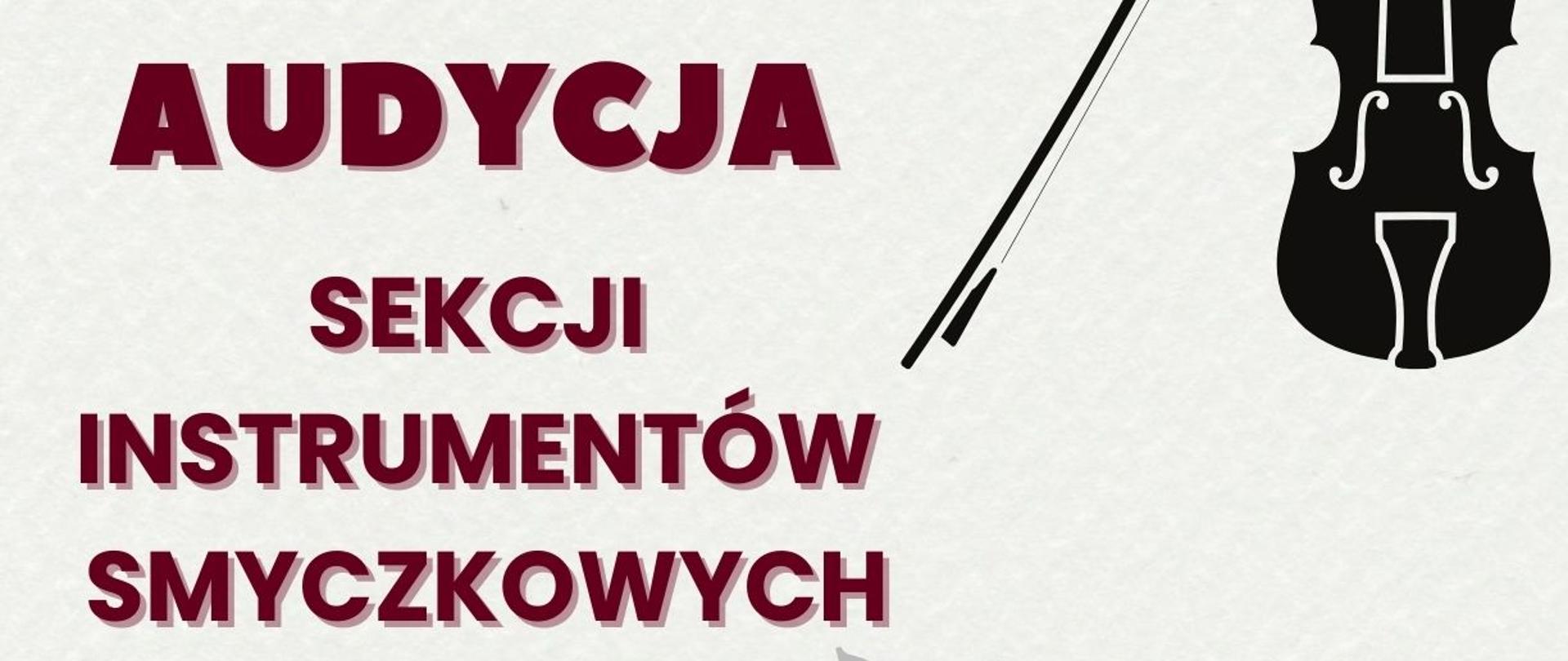 Afisz - Audycja uczniów sekcji instrumentów smyczkowych 