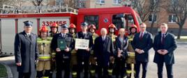 Uroczyste wręczenie promes na zakup nowych samochodów ratowniczo-gaśniczych