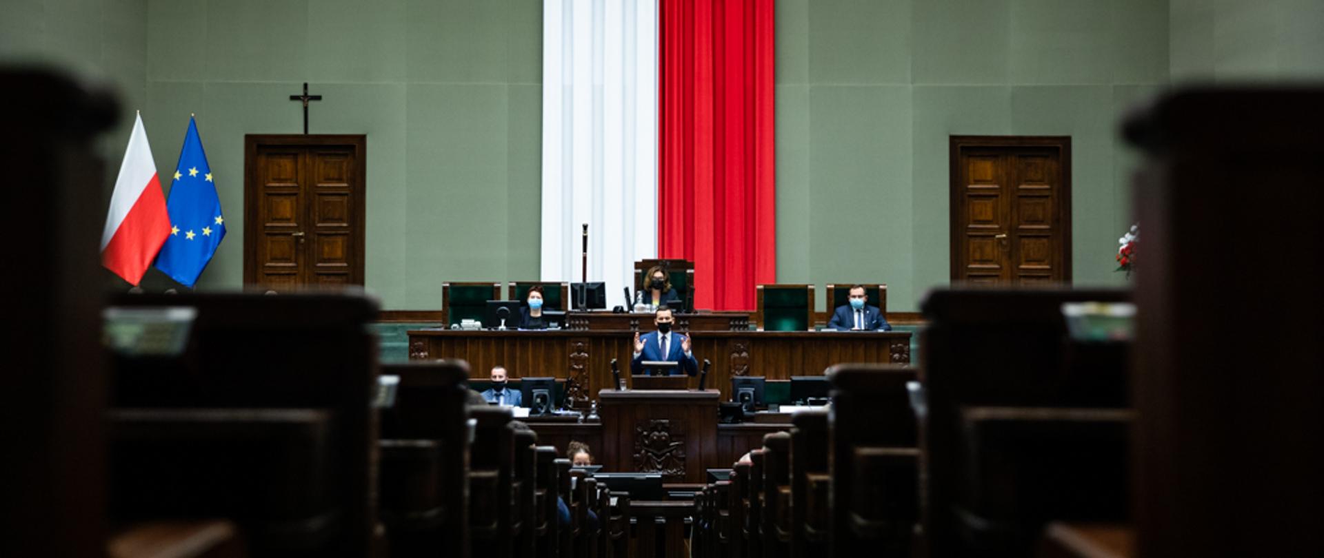 Wystąpienie premiera Mateusza Morawieckiego w sejmie.