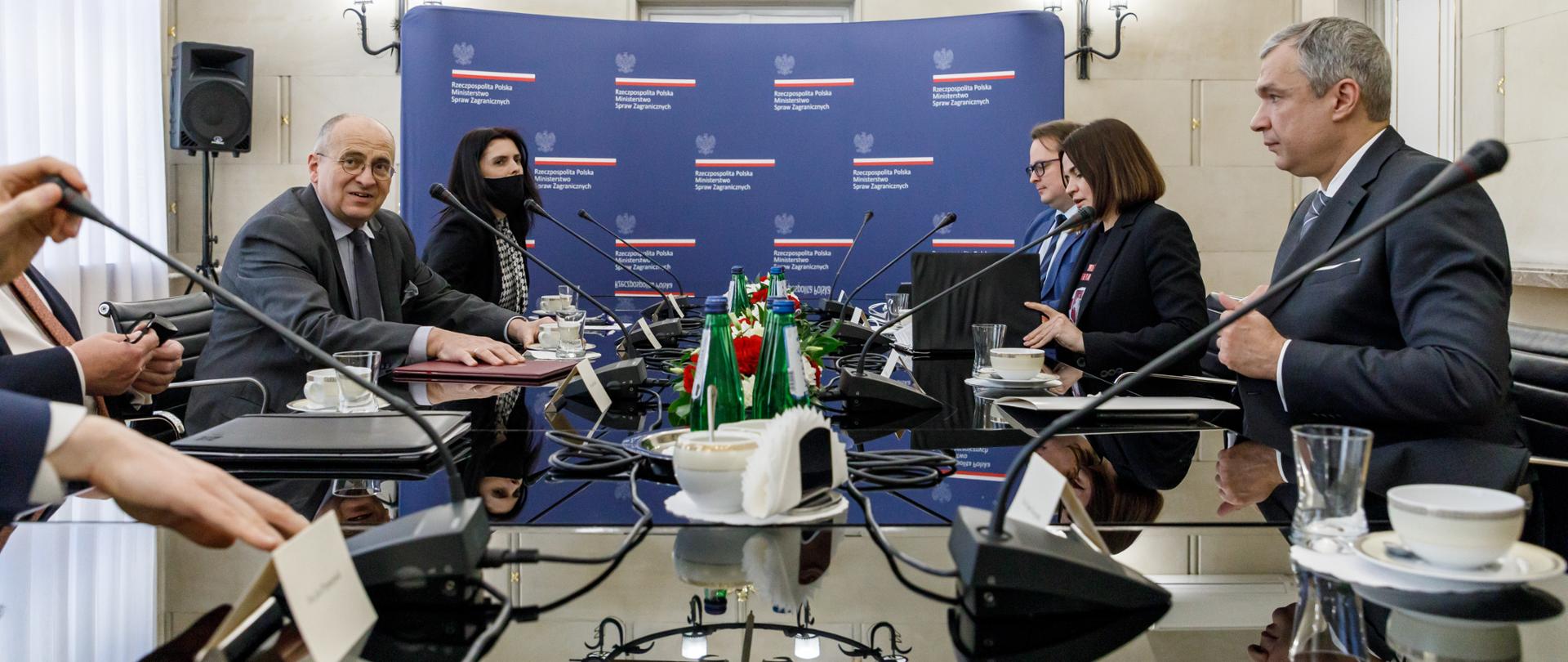 Minister Zbigniew Rau met with Swiatlana Cichanouska