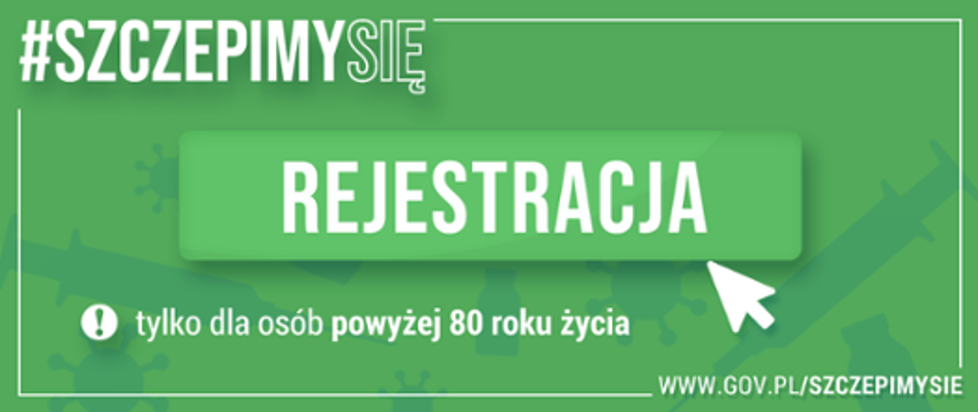 Rejestracja tylko dla osób powyżej 80 roku życia