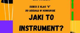 Plakat składa się z wielokolorowego tła z elementami muzycznymi - klawiatura fortepianu, pudło skrzypiec, wentyle trąbki, pudło gitary na zielono-pomarańczowo, niebieskich tarczach. W środkowej części plakatu pomarańczowa prostokątna tarcza z informacjami o organizatorze, terminie i danych kontaktowych.