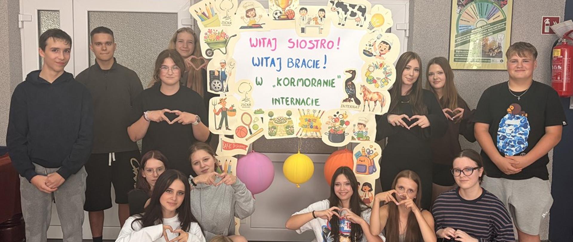 Uczniowie klas pierwszych w internacie