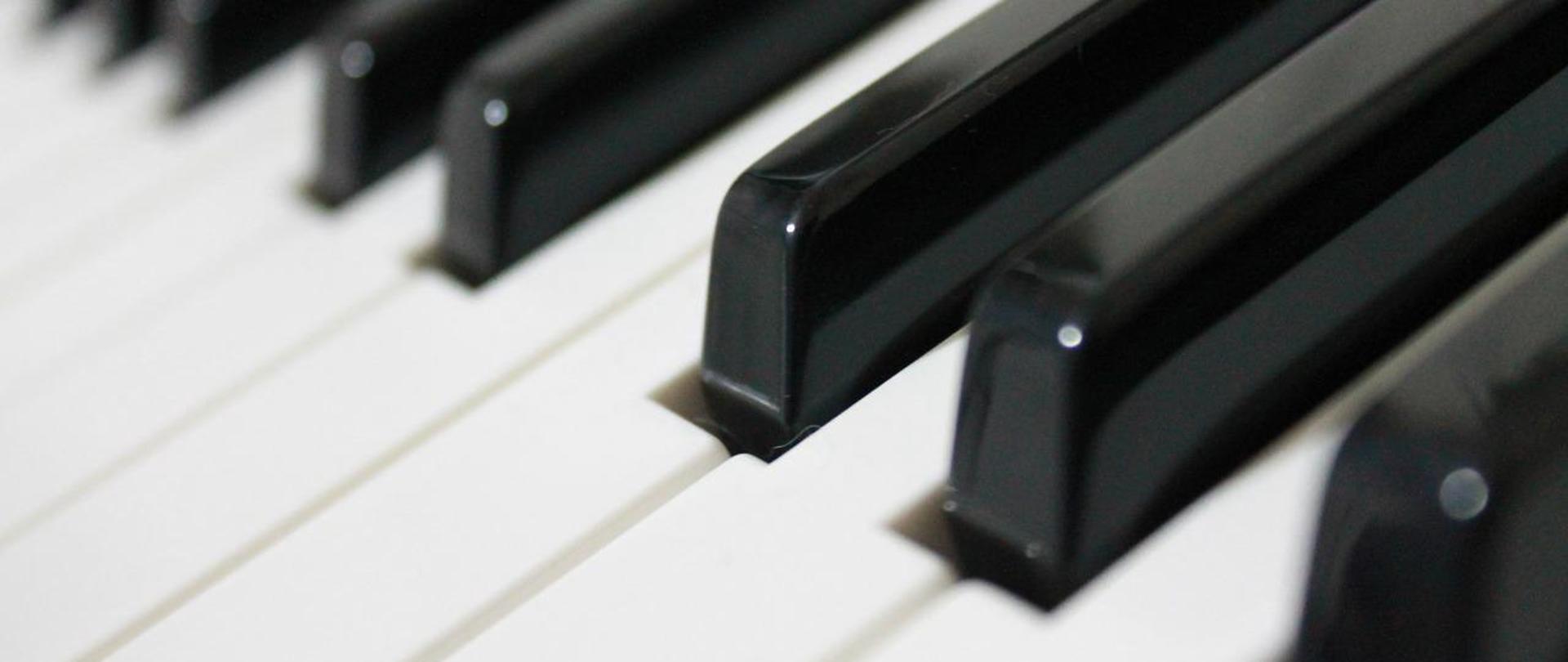 Fragment klawiatury fortepianu