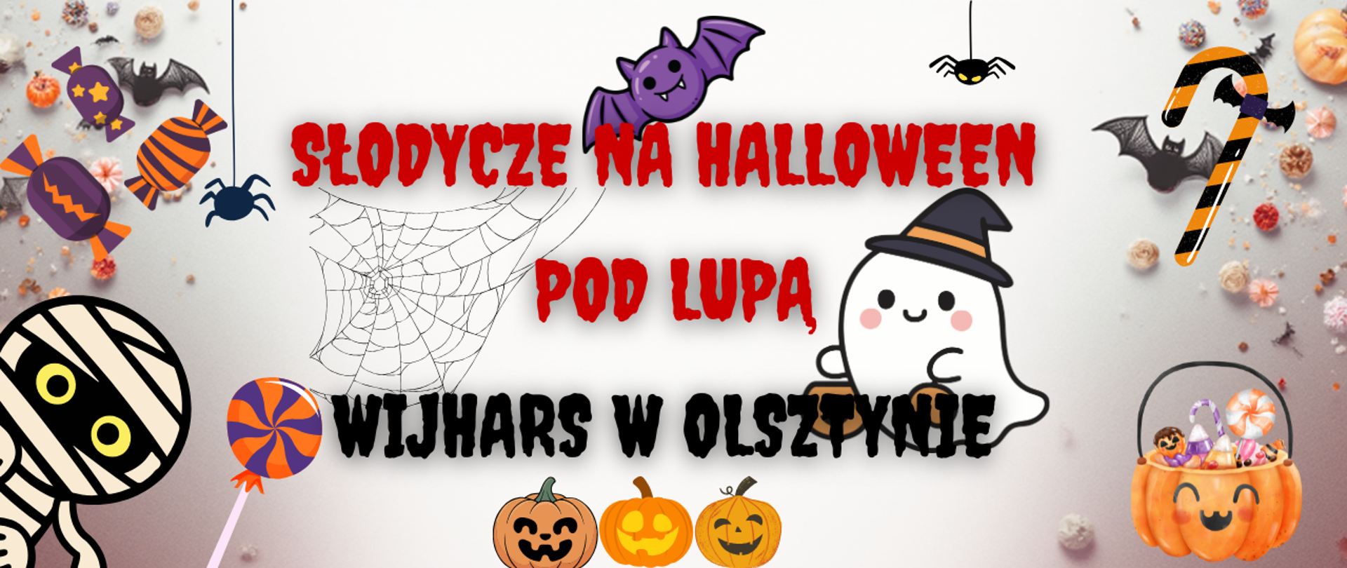 Foto.0. słodycze na halloween pod lupą