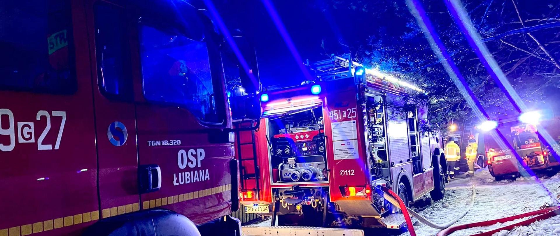 Pożar domku letniskowego w miejscowości Gostomie