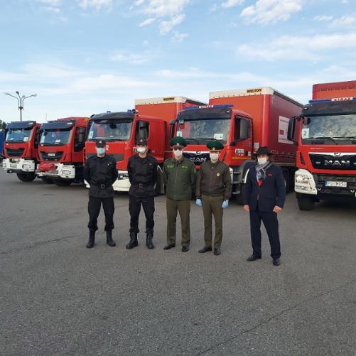 Przyjazd polskiego konwoju do Grodna