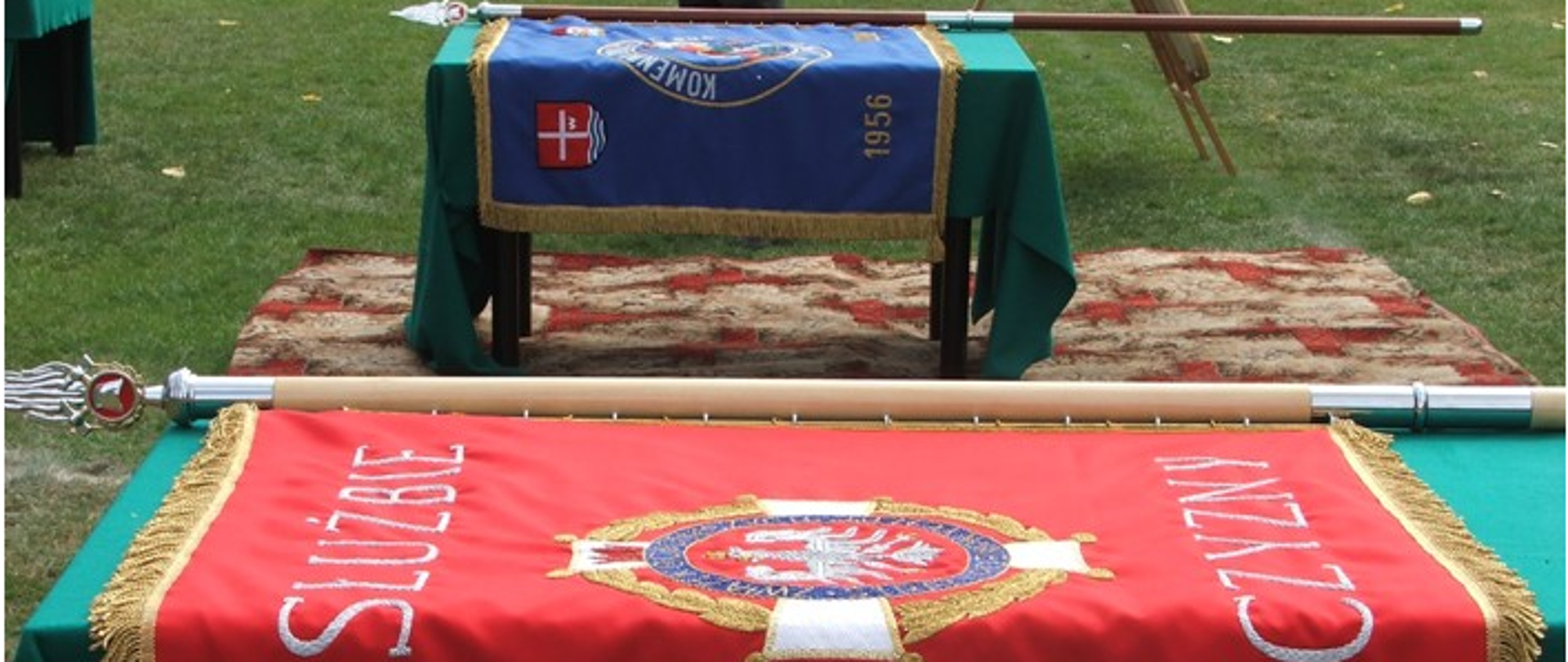 sztandar KP PSP w Lipsku