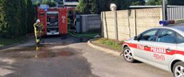 Pożar na ulicy Składowej w Starachowicach, SLOp Ford Mondeo i GBA Iveco z OSP Brody podczas działań