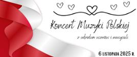 Plakat „Koncert Muzyki Polskiej” – 6 listopada 2025, godz. 17:00, PSM w Szczecinku.
