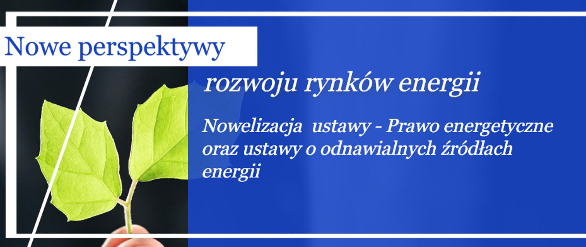 Nowelizacja ustawy - Prawo energetyczne oraz ustawy o odnawialnych źródłach energii 