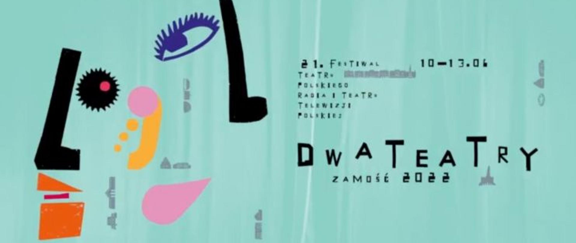 Plakat Festiwalu Dwa Teatry 2022