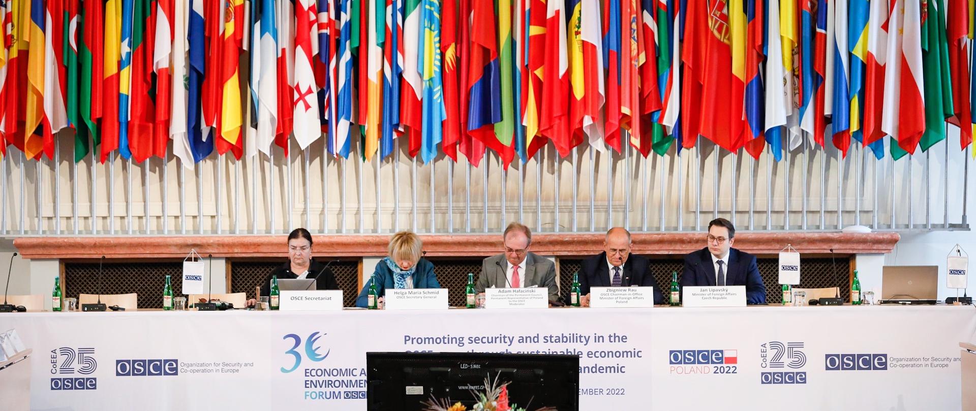 Foreign Minister Zbigniew Rau taking part in the 30th OSCE Economic and Environmental Forum