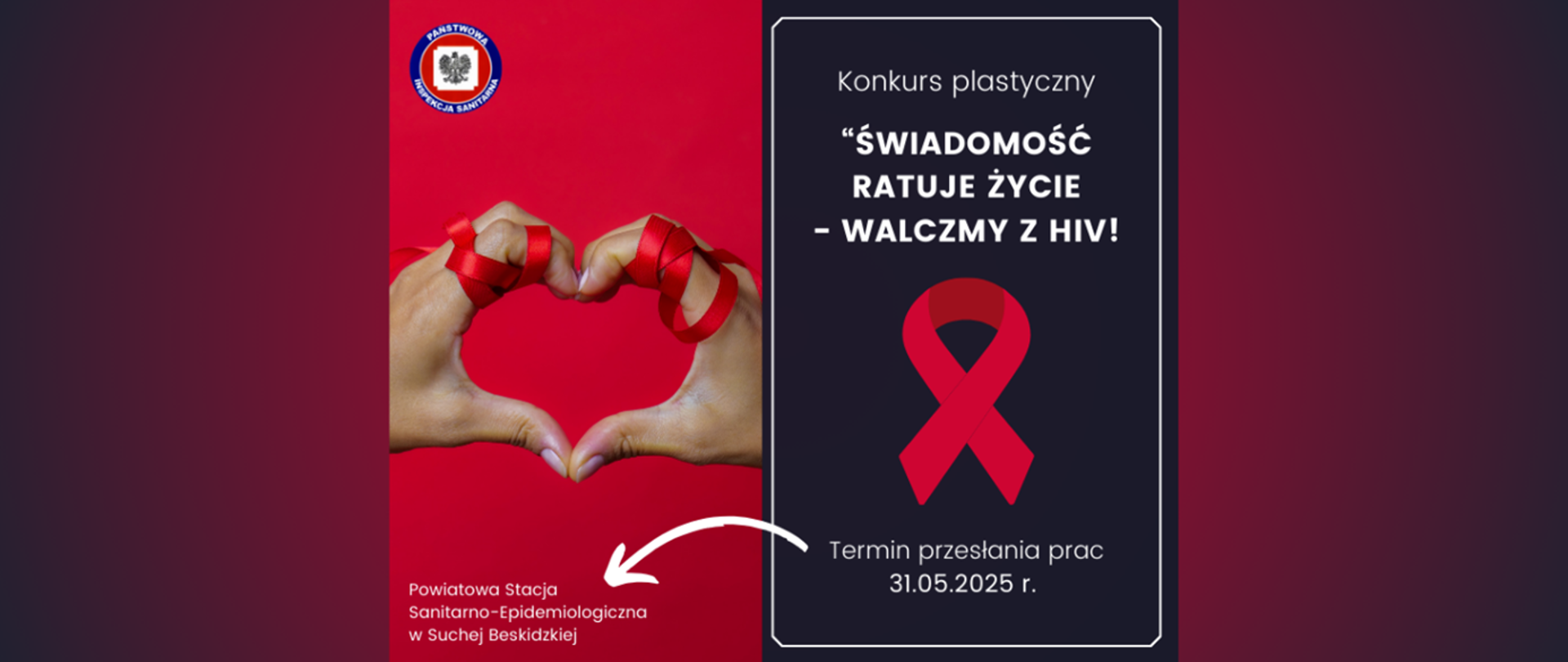 Konkurs plastyczny na plakat „ŚWIADOMOŚĆ RATUJE ŻYCIE – WALCZMY Z HIV!”