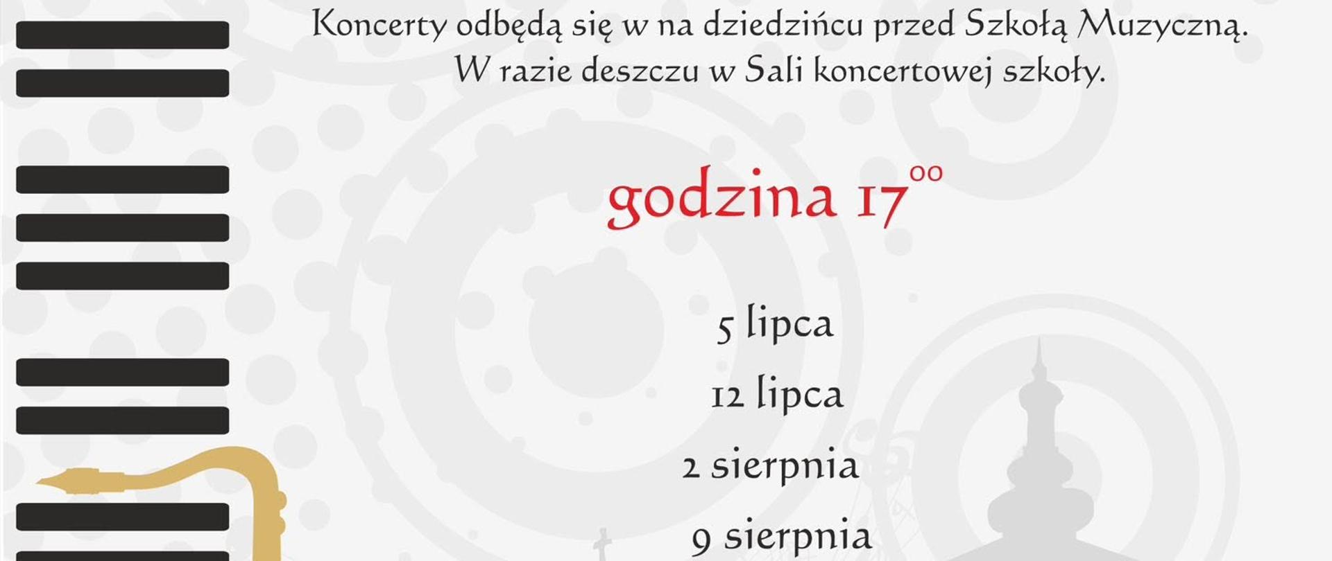 Plakat koncertów letnich