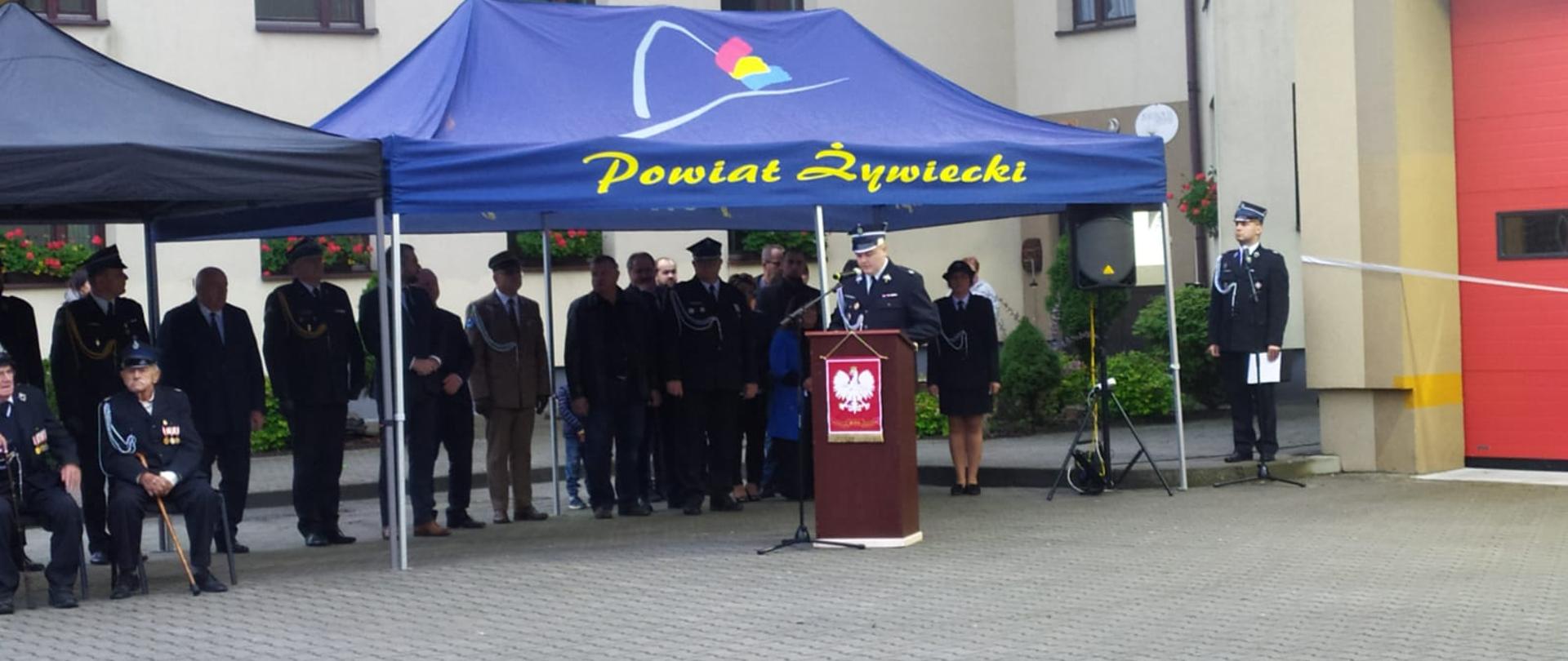 Uroczystość przekazania i poświęcenia czterokołowego pojazdu typu Quad połączona z oddaniem do użytku nowych bram garażowych dla Ochotniczej Straży Pożarnej w Koszarawie