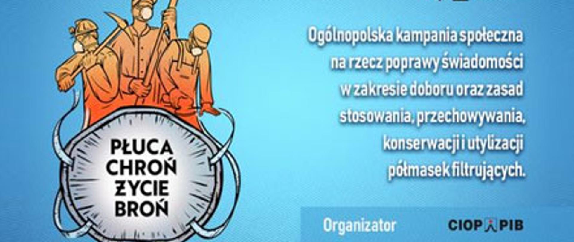 Logo kampanii społecznej „Chroń siebie i innych – noś półmaskę”