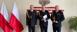 Komendant Wojewódzki Państwowej Straży Pożarnej nadbryg. Jarosław Tomczyk, mł. bryg. Andrzej Gawlik bryg. Jacek Cyburt
