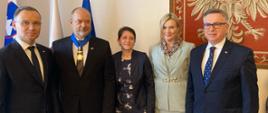 Predsednik Republike Poljske Andrzej Duda, Alojz Kovšca in Stanka Kajfež Kovšca, Joanna Olendzka in Krzysztof Olendzki