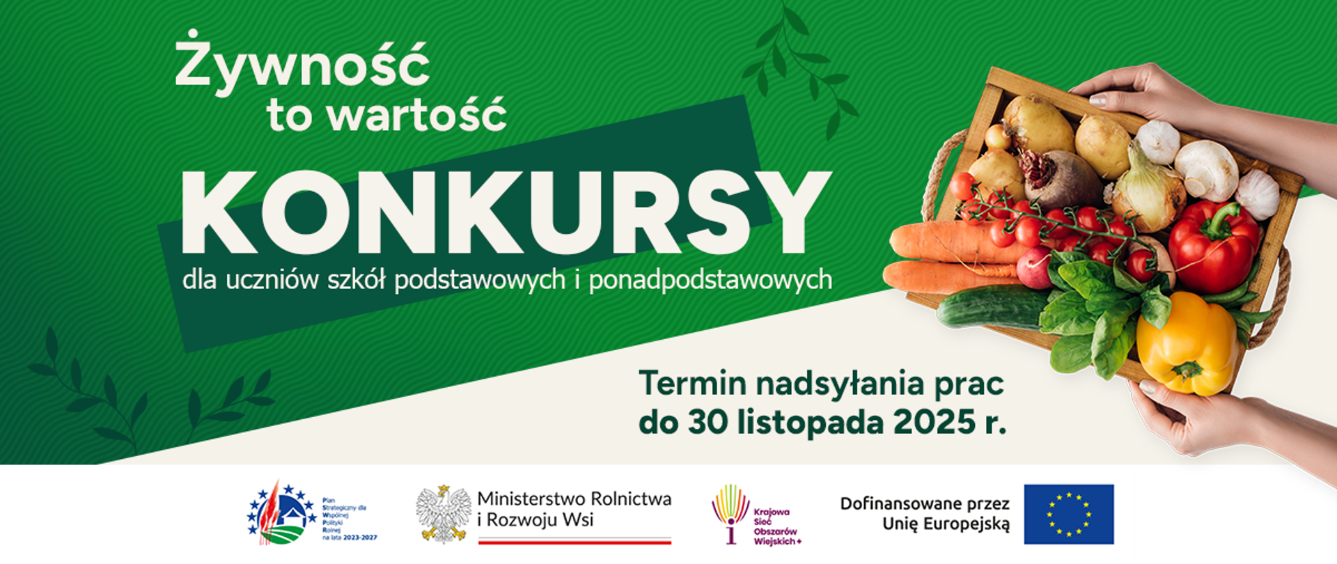 Dzieci i młodzież zapraszamy do udziału w konkursie „Nie marnuj żywności. Żywność to wartość!”