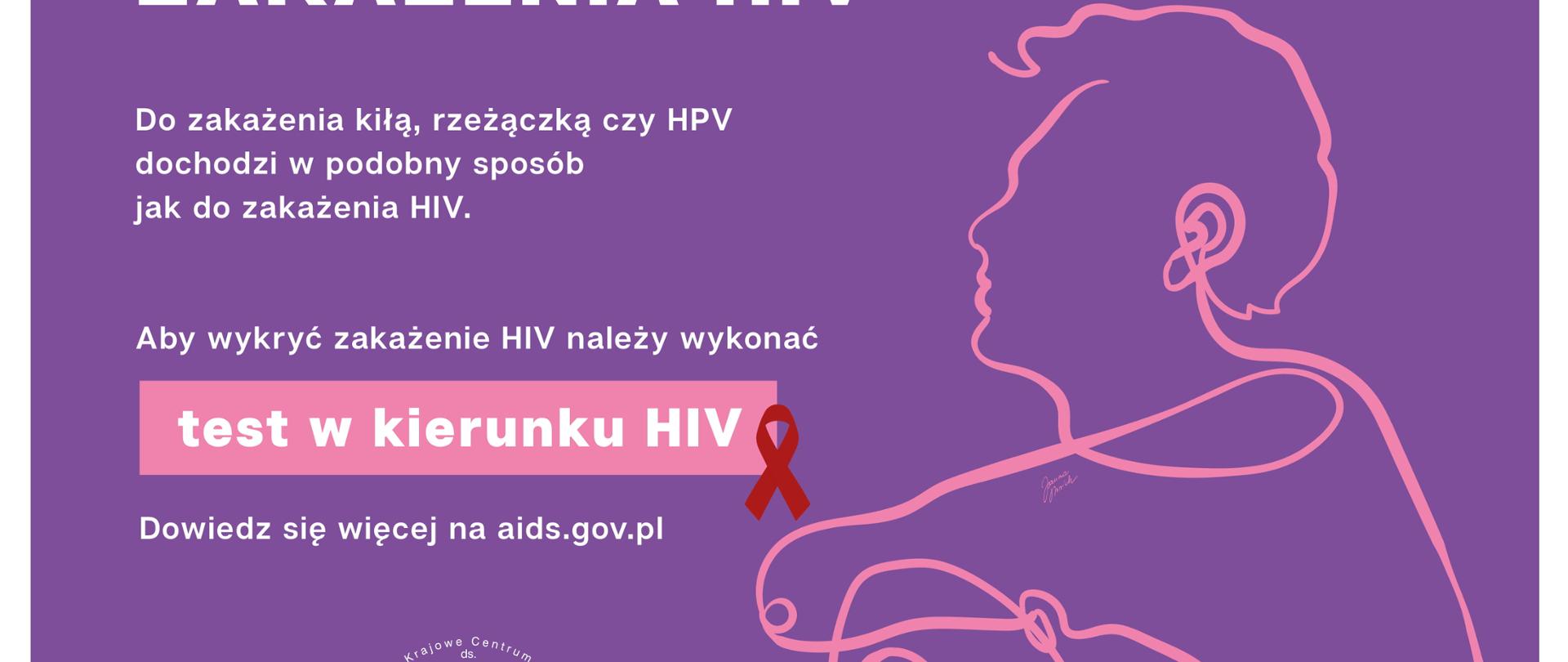 Zakażenia przenoszone drogą płciową zwiększają ryzyko zakażenia HIV, osoba siedzi, dwa loga