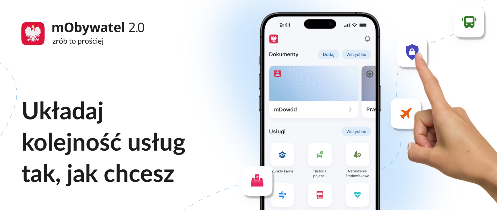 Układaj kolejność usług tak, jak chcesz.