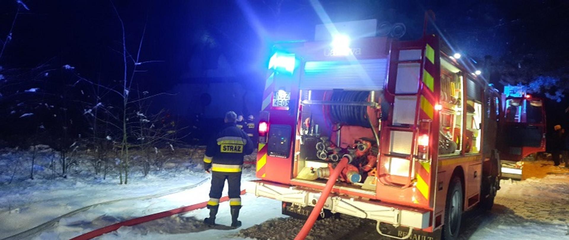 Pożar domku letniskowego w miejscowości Faryny