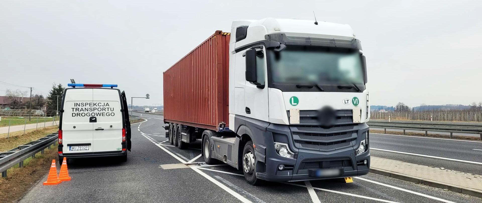 Kontrola inspektorów mazowieckiej ITD
