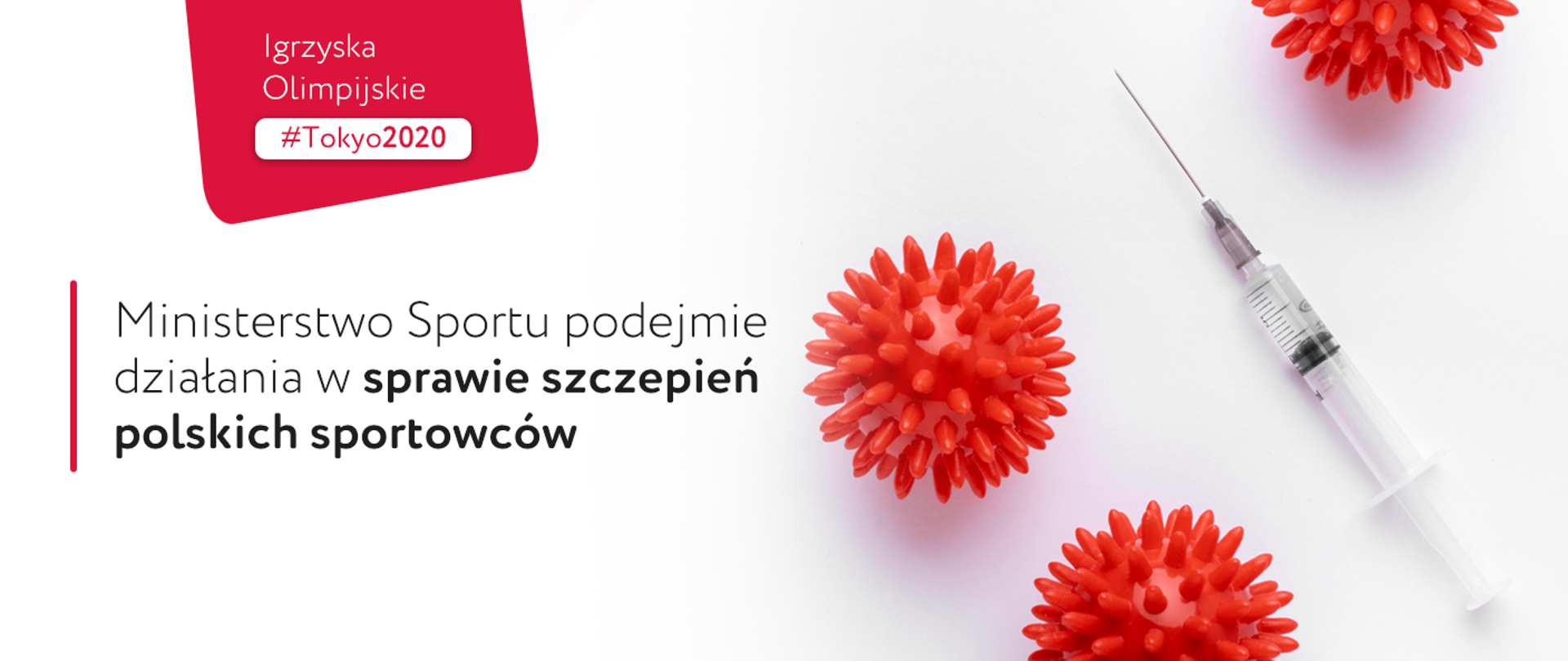 Grafika dot. działań w sprawie szczepień polskich sportowców.