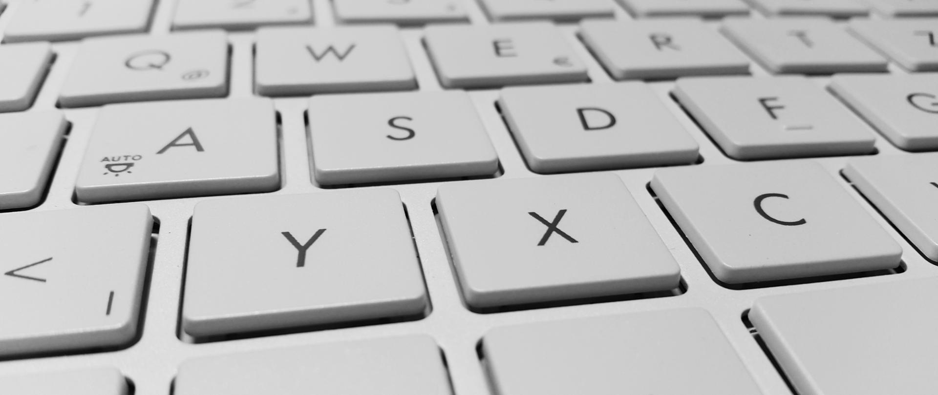 zbliżenie na klawiaturę