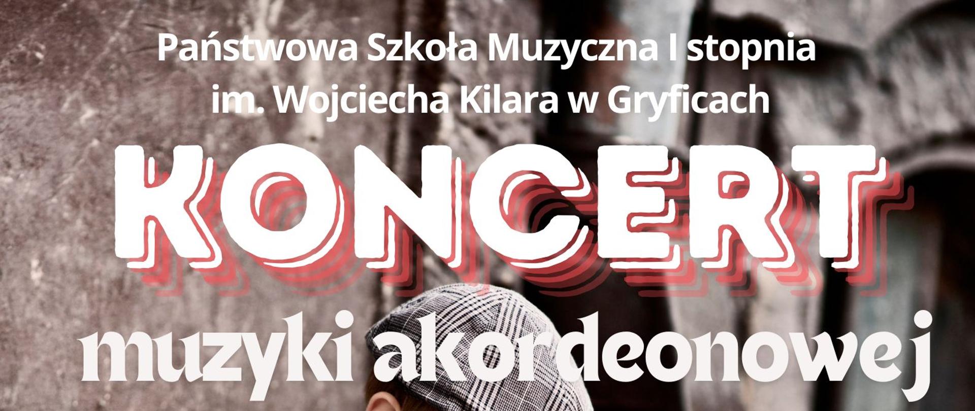 Grafika z informacją o terminie koncertu muzyki akordeonowej