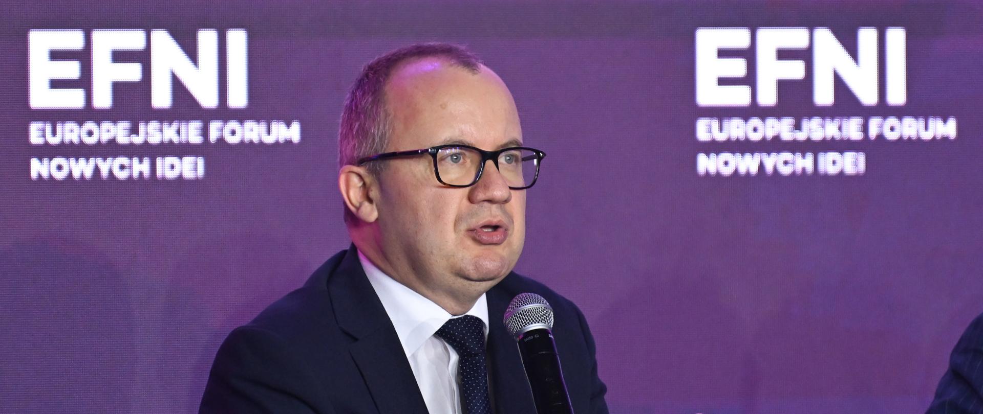 Minister Sprawiedliwości Adam Bodnar na Europejskim Forum Nowych Idei. Fot. PAP/Adam Warżawa
