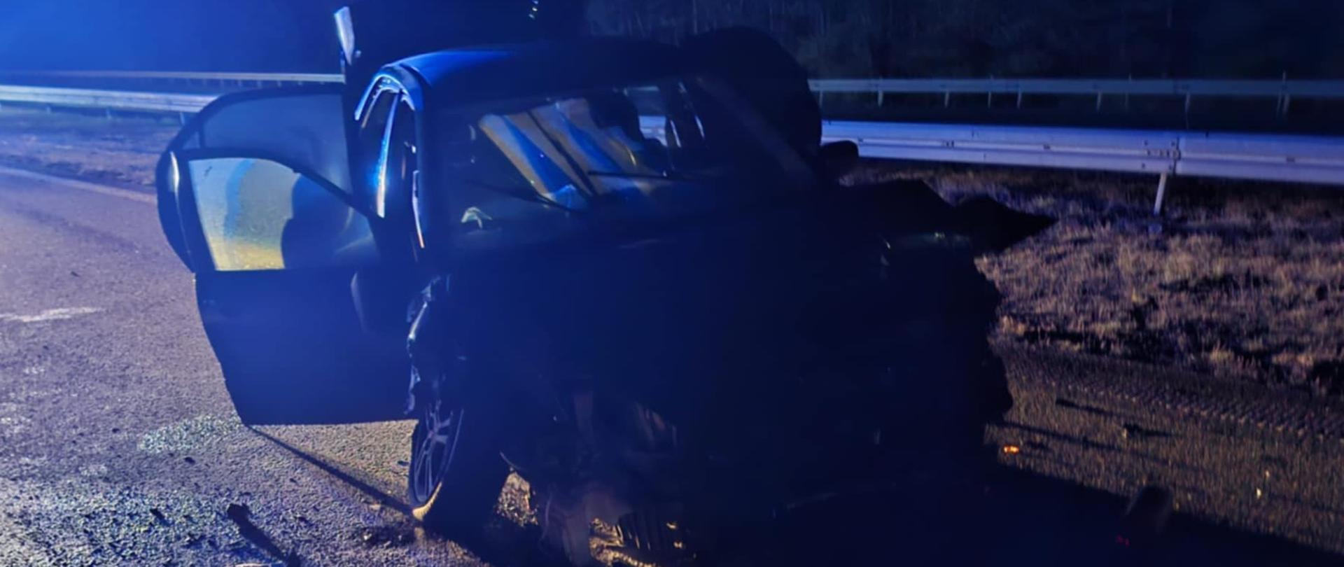 KOLIZJA CZTERECH POJAZDÓW NA AUTOSTRADZIE A2