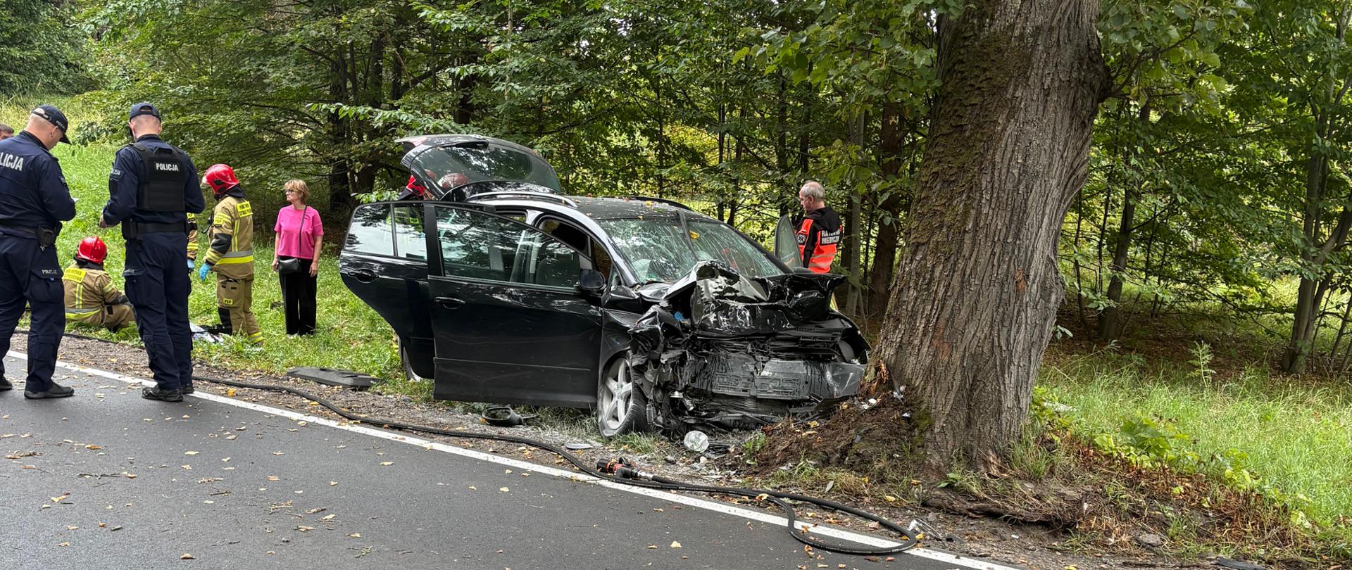 Wypadek na drodze DK 57 w miejscowości Botowo, gm. Biskupiec
