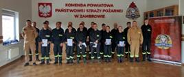 Zakończenie szkolenia podstawowego strażaka-ratownika OSP z terenu powiatu zambrowskiego